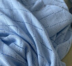 良良儿童夏凉被婴儿盖被宝宝毯子盖毯空调盖毯竹纺贴身冰丝毯 竹纤维针织盖毯（125*115cm)蓝色 实拍图