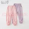 戴維貝拉（DAVE＆BELLA）女童防蚊褲夏裝中大童休閑長(cháng)褲兒童薄款寬松褲子 曬單實(shí)拍圖