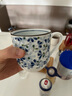 千代源光峰小藍(lán)芽早餐杯麥片杯陶瓷咖啡燕麥杯子日本進(jìn)口家用馬克杯水杯 小藍(lán)芽馬克杯 曬單實拍圖