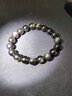 飾季天城天然冰彩黑曜石手鏈男女生情侶款上岸水晶手串送同學(xué)閨蜜男友禮物 10mm左右珠徑全珠素款附證書(shū) 曬單實(shí)拍圖