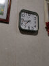 北极星（POLARIS）挂钟客厅方形石英钟家用大气办公时钟表卧室壁挂钟表 青柠色 实拍图