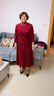 予瑾 婚禮媽媽裝冬季高檔禮服結(jié)婚喜婆婆裝旗袍婚宴媽媽高端高貴紅色蕾絲大碼 酒紅色(金玉滿堂) XXXXL 曬單實(shí)拍圖
