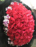 来一客520情人节鲜花99朵红玫瑰花束生日礼物表白求婚同城配送全国 99朵红玫瑰黑纱相思梅款 实拍图
