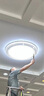 歺廳吊燈 客廳燈水晶燈LED圓形臥室燈簡約現(xiàn)代大氣家用餐廳陽臺燈具 圓80cm高亮LED72W 曬單實拍圖