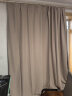 阿黎简约日式成品窗帘布客厅卧室全遮光窗帘挂钩式奶茶色 2.5米*2.4米 实拍图
