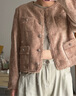 茵曼（INMAN）小香風(fēng)外套女秋寬松小個(gè)子高級感氣質(zhì)休閑長(cháng)袖上衣 淺駝色-18332179 M 曬單實(shí)拍圖