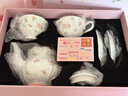 賢獅可愛(ài)粉色玫瑰兔伴手禮陶瓷茶壺套裝法式下午茶杯碟女生生日茶具 玫瑰兔禮盒裝(1壺+2杯碟+2勺+禮袋+賀卡） 曬單實(shí)拍圖