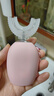 優(yōu)愛(ài)心（YOUAIXIN）兒童電動(dòng)牙刷兒童u型 +直頭 充電電動(dòng)牙刷防水防摔牙齒儀2-6-12歲 粉主機+3-6歲U頭+直頭+含氟牙膏 曬單實(shí)拍圖