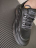 希慕馳（XIMUCHI）品牌透氣網(wǎng)面鞋男秋冬板鞋男新款鏤空布鞋增高鞋子男飛織休閑鞋男 黑色 平底款 40 標準皮鞋尺碼 曬單實(shí)拍圖