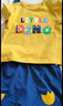 嘟嘟家兒童套裝夏季薄款童裝嬰兒短袖短褲男童新款寶寶夏裝 黃色字母 100cm 曬單實(shí)拍圖