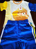 Classic Teddy男童套裝兒童短袖短褲中小童裝夏季衣服夏裝套頭上衣上新 悠閑小熊克萊因藍(lán) 120 曬單實(shí)拍圖