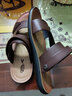 駱駝動(dòng)感/CAMELACTIVE涼鞋男沙灘鞋男夏季新款頭層牛皮真皮男士涼鞋 57852棕色 42 曬單實(shí)拍圖
