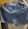 溜溜蛙女童短褲兒童褲子夏季新款童裝女洋氣網(wǎng)紅中大童女孩牛仔褲3-15歲 藍色 150cm 曬單實(shí)拍圖