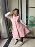 藍貝妮童裝女童連衣裙秋冬季兒童套裝拜年服裝女孩冬裝過(guò)年衣服大童女裝 夾棉粉色（裙子外套帽子毛衣） 140碼建議身高130CM 曬單實(shí)拍圖