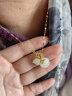 周六福 珠宝女款葫芦和田白玉金镶玉吊坠 吊坠（不含链） 母亲节礼物 实拍图