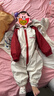 G.DUCKKIDS小黃鴨童裝嬰兒連體衣春秋季新款嬰幼兒衣服男女寶寶外出服沖鋒衣 米紅拼色 80cm 80尺碼建議9-12個(gè)月 曬單實(shí)拍圖