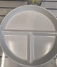 inmindhouse 早餐盤分割式三格分隔餐盤ins風(fēng)減脂陶瓷加深定量食物分裝水果盤 8.5英寸三分格【燕麥杏】 曬單實(shí)拍圖
