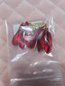 CAROMAY紅色花瓣耳環(huán)女士長(cháng)款流蘇新年耳墜氣質(zhì)耳釘復古花朵耳飾 925銀針-復古紅 曬單實(shí)拍圖