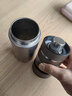 容山堂純鈦保溫杯茶水分離杯溫度顯示泡茶杯便攜泡茶杯禮物伴手禮 純鈦溫度顯示旋轉(zhuǎn)杯-冰晶原色 曬單實(shí)拍圖