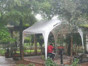 Sibada3*3網(wǎng)紅夜市擺攤帳篷戶外遮陽棚雨棚活動棚防曬防雨集市四腳傘帳 乳白色-不帶圍布-A款 曬單實拍圖