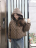 波司登輕薄羽絨服女短款90絨連帽菱格保暖外套B250135316 曬單實拍圖