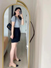 蘿美醬西裝短褲女五分2025新款a字寬松夏季高腰遮肉顯瘦薄款闊腿休閑褲 黑色 M 【建議90-100斤】 曬單實拍圖