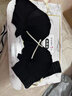 俏蓓依小胸聚攏顯大內衣女收副乳防下垂少女無(wú)鋼圈調整型純欲文胸罩套裝 全黑 M -34/75C【薄杯0.5CM】 曬單實(shí)拍圖