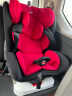 贝蒂乐（happybe）儿童安全座椅汽车用0-12岁婴儿宝宝360度旋转车载座椅ISOFIX接口 红黑色（钢骨架+可躺睡调节） 实拍图