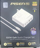 品勝（PISEN）100W氮化鎵GaN充電器套裝USB多口PD快充適用華為蘋果16/15/14小米手機(jī)Macbook筆記本電腦電源插頭 100W氮化鎵套裝丨手機(jī)筆記本通用丨四口快充 白色 曬單實(shí)拍圖