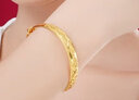 中國黃金（CHINA GOLD）黃金手鐲女足金實(shí)心金鐲子女款結婚慶送媽媽送老婆 定制約40g（約7-10個(gè)工作日） 曬單實(shí)拍圖