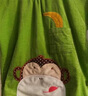 G.DUCKKIDS兒童罩衣純棉燈芯絨秋冬款寶寶防水吃飯衣反穿衣男女?huà)?綠色猴子香蕉款 130 曬單實(shí)拍圖