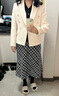 ROEYSHOUSE羅衣復古懷舊格子粗花呢半身裙女春裝新款高級修身魚(yú)尾裙子09328 格子 2XL 曬單實(shí)拍圖