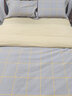 佳麗斯 磨毛四件套純棉冬季加厚保暖AB雙面磨毛被套床單四件套床上用品 全棉磨毛|幻彩格韻(灰) 1.5米 床單款 （被套200*230cm） 曬單實(shí)拍圖