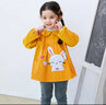 優(yōu)貝祥（youbeixiang）女寶寶條絨罩衣秋冬畫(huà)畫(huà)衣燈芯絨吃飯倒褂長(cháng)袖韓版兒童防水反穿衣 黃色三朵花 110碼【身高100左右】 曬單實(shí)拍圖