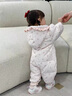 班喜迪嬰兒羽絨服連體衣冬裝嬰幼兒衣服公主女寶寶白鴨絨連帽外出服冬季 粉色 90 曬單實拍圖