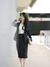 PORTS寶姿西裝外套女春秋女士修身職業(yè)套裝三醋酸西服女上衣 黑色-3 XS (2) 曬單實(shí)拍圖