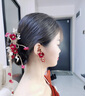 京禮京達(dá)敬酒服新娘頭飾簡(jiǎn)單大氣婚紗結(jié)婚高級(jí)感簡(jiǎn)約秀禾服訂婚旗袍發(fā)飾女 新娘花朵發(fā)夾套裝 曬單實(shí)拍圖