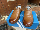 蜻蜓牌男士休閑皮鞋男牛筋底懶人一腳蹬男鞋豆豆鞋平底輕便透氣開(kāi)車(chē)鞋子 黃棕 42 曬單實(shí)拍圖