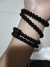 QMXD手鏈男士108顆佛珠手串女生黑色情侶款學(xué)生龍鳳長(cháng)七夕禮物送男友 鳳圖騰女款 曬單實(shí)拍圖