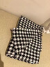 鑫諾翔圍巾女冬季保暖情侶針織格子圍脖韓版百搭流蘇撞色千鳥(niǎo)格送女友禮 千鳥(niǎo)格黑色 曬單實(shí)拍圖