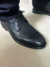 他她（TATA）英倫風(fēng)布洛克西裝皮鞋男商務(wù)正裝鞋婚鞋男春秋款29K21AM5 黑色 40 曬單實(shí)拍圖
