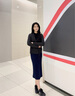BASIC HOUSE/百家好國(guó)風(fēng)盤(pán)扣綿羊毛針織衫女2024秋季慵懶長(zhǎng)袖毛衣 黑灰 M 曬單實(shí)拍圖