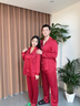 北極絨【秋上新】情侶睡衣女春秋季長袖結(jié)婚冰絲可外穿男士家居服套裝 曬單實拍圖