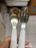 奥秀（OXO）宝宝勺子不锈钢叉勺辅食勺儿童带盒套装吃饭训练便携收纳餐具 青绿 实拍图