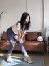 浩沙（hosa）瑜伽褲女秋季高腰提臀運動高彈速干訓(xùn)練褲蜜桃臀健身褲外穿緊身褲 藍(lán)灰 M(高158-163cm/重45-53KG) 曬單實拍圖