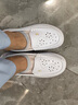 領(lǐng)先者護士鞋女軟底夏季透氣防滑防臭不累腳鏤空厚底醫護白色增高女鞋 白色鏤空 36 曬單實(shí)拍圖