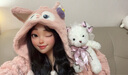 TULX玲娜貝兒睡袍珊瑚絨睡衣女冬季加厚保暖2022年可愛(ài)卡通家居服套裝 玲娜貝兒睡袍+褲子CMG32013[S74] L 100-120斤 曬單實(shí)拍圖