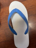 【泰國人字拖】復古人字拖鞋男女親子夏季泰國防滑橡膠經(jīng)典夾腳鞋 尊貴白藍色 39-40碼/10號 曬單實(shí)拍圖