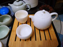 木語(yǔ)瓷緣 羊脂玉白瓷泡茶壺陶瓷單壺家用功夫茶具大號西施壺沖茶泡茶器 釉面-圓融壺 205ML 曬單實(shí)拍圖