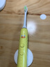 ximalong西马龙儿童电动牙刷充电式无线声波男女孩全自动3-6-12岁黄小丫 黄色（2刷头+磁吸壁挂+1支儿童牙膏） 实拍图